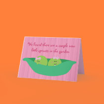 Pea Pod Pals New Baby Girls Congratulations Card