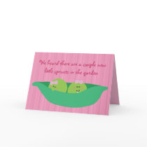 Pea Pod Pals New Baby Girls Congratulations Card