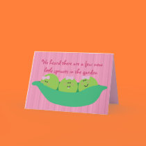Pea Pod Pals New Baby Girls Congratulations Card