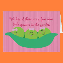 Pea Pod Pals New Baby Girls Congratulations Card cards
