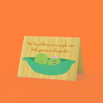 Pea Pod Pals New Twin Babies Congratulations Card