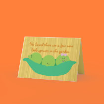 Pea Pod Pals Triplet Babies Congratulations Card