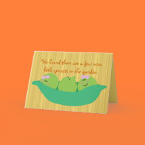 Pea Pod Pals Triplet Babies Congratulations Card