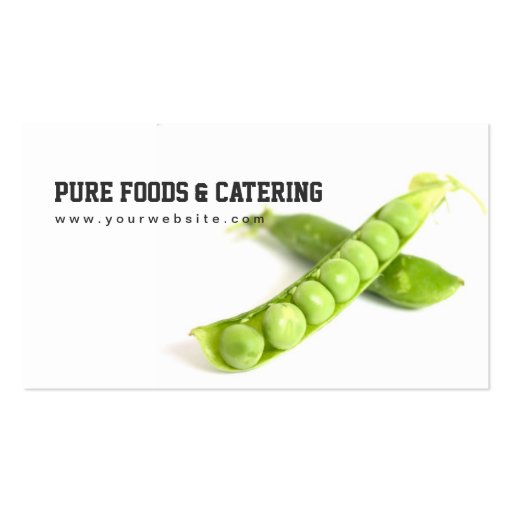 Pea Pod Pure Foods & Catering Business Card (front side)