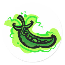 Pea Pod stickers by Edibility Pea Pod stickers