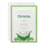 Pea Pod Triplets Baby Shower Invitation