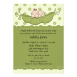 Pea Pod Twin Boy & Girl Baby Shower Invitations