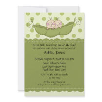 Pea Pod Twin Boy Or Girl Baby Shower Invitations