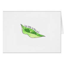 Pea Pod Twin Greeting Card