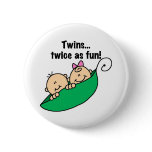 Pea Pod Twins Twice as Fun Pinback Buttons