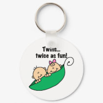 Pea Pod Twins Twice as Fun keychains by familymembers Pea Pod Twins Twice as Fun keychains