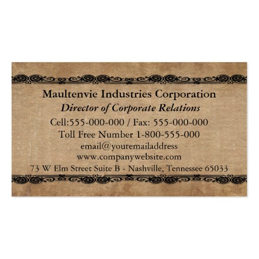 Peabodee Elegant Professional Business Card Template (back side)