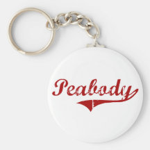 Peabody Massachusetts Classic Design Key Chain