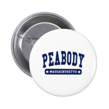 Peabody Massachusetts College Style tee shirts Buttons