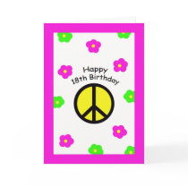 Peace 18th Birthday Cards