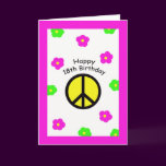 Peace 18th Birthday Cards