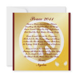 Peace 2011, A Poem Card-Customize Custom Invite
