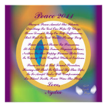 Peace 2011, A Poem Card-Customize Personalized Announcement