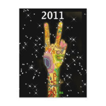 Peace 2011  Invitation - Save the Date ! Postcard