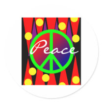 "Peace"  Abstract Art stickers