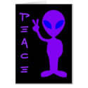 Peace Alien card