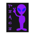 Peace Alien postcard
