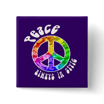Peace: Always in Style Buttons
