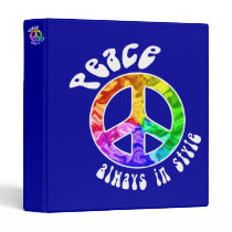 Peace Always in Style Customizable 1" Binder