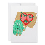 Peace an love - heart shaped peace sign invitations