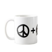 Peace + Anarchy = Love Coffee Mugs