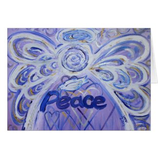 Peace and Dove Art Sympathy Condolence Card