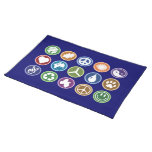 Peace and Eco Symbols Place Mats