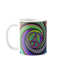 Peace and Flutterby Coffee Cup mugs by gregvan Peace and Flutterby Coffee Cup mugs