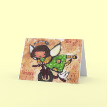 Peace and Joy Angel cards by Lynzart Peace and Joy Angel cards