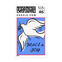 PEACE AND JOY POSTAGE STAMPS