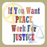 Peace and Justice stickers