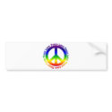Peace and Love all around bumper stickers by Groovynet Peace and Love all around bumper stickers