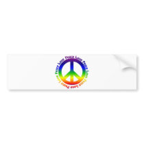 Peace and Love all around bumper stickers by Groovynet Peace and Love all around bumper stickers