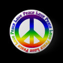 Peace and Love all around buttons