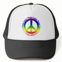Peace and Love all around Trucker Hat