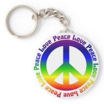 Peace and Love all around Key Chains