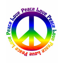 Peace and Love all around t-shirts by Groovynet Peace and Love all around t-shirts