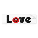 Peace and Love bumper stickers by BoogieMonst Peace and Love bumper stickers