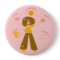 Peace and Love Button