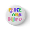 Peace and Love Button