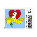 Peace and Love Dove Postage Stamps by bizarrecartoons Peace and Love Dove Postage Stamps