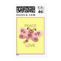 PEACE AND LOVE DRAGONFLY STAMPS