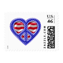 Peace and Love-FLAG Stamp