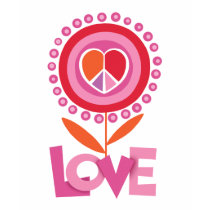 Peace and LOVE flower t-shirts