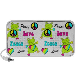 Peace and Love Frogs doodle speaker Peace and Love Frogs doodle speaker